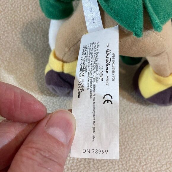 The Disney Store Bean Bag Jiminy‎ Cricket 8" Plush St Patricks Day Vintage 1999 - Picture 6 of 11